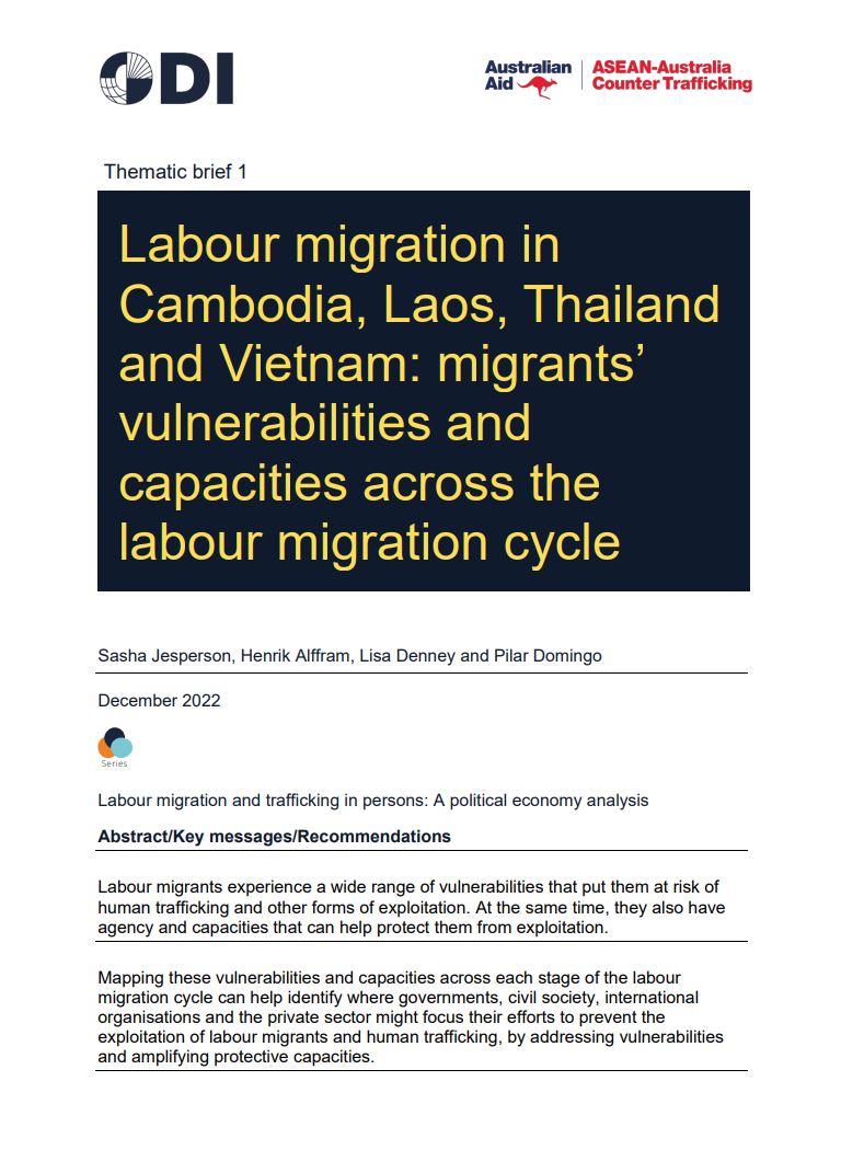 Political economy of labour exploitation and trafficking in persons in ...